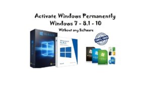 Windows Activate Permanently 10,8.1,8,7 All Version Free