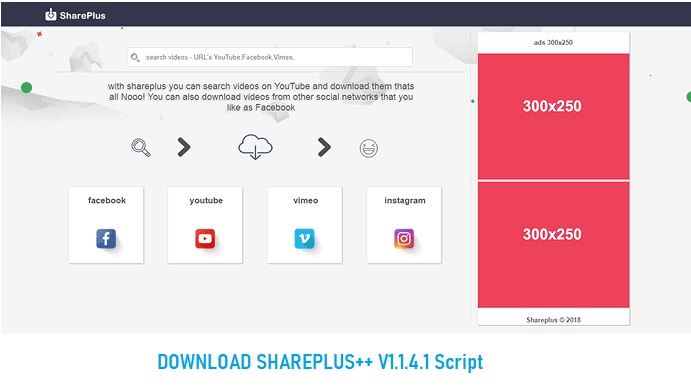 SharePlus v1.1.4.1 Script Download For Video Downloader Website [2023]