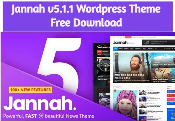 Jannah 5.1.1 WordPress Original Theme Free Download [2020]