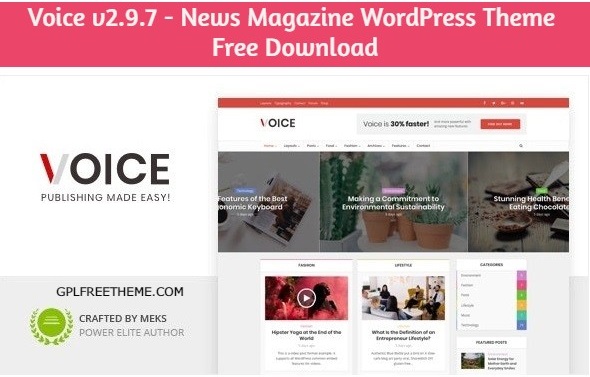 Voice v2.9.7 - News Magazine WordPress Theme Free Download