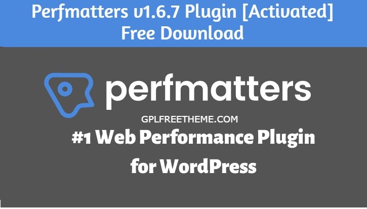 Perfmatters v1.6.7 Plugin Free Download