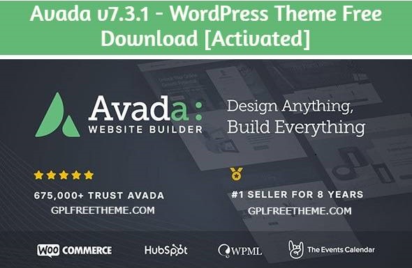 Avada v7.3.1 WordPress Theme Free Download [Activated]