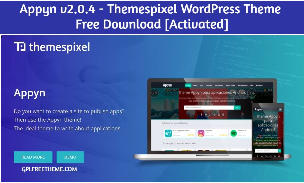 Appyn v2.0.4 WordPress Theme Free Download [Activated]