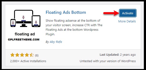 Floating Ads Bottom - WordPress Plugin Free Download