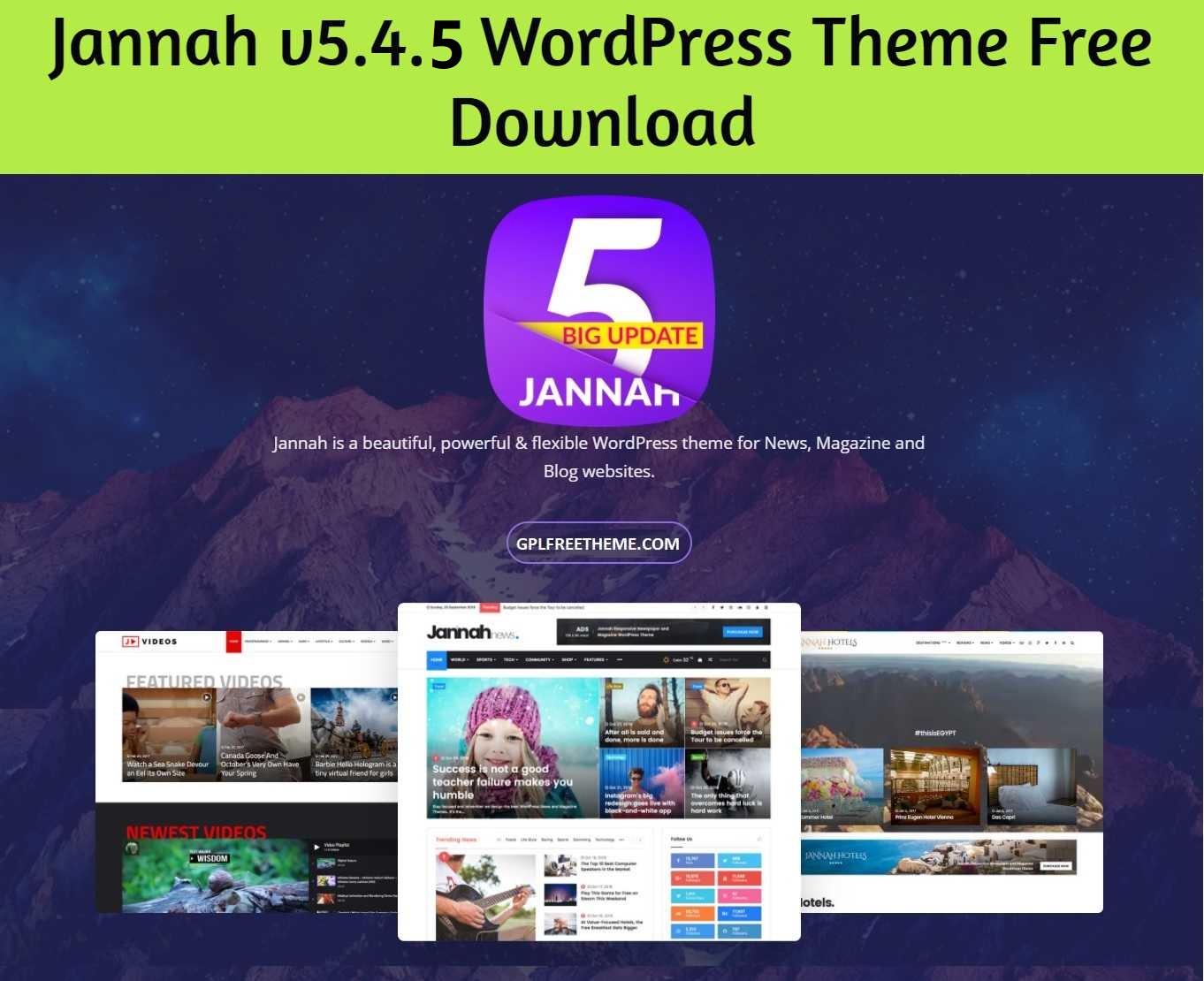 Jannah v5.4.5 WordPress Theme Free Download [Activated]