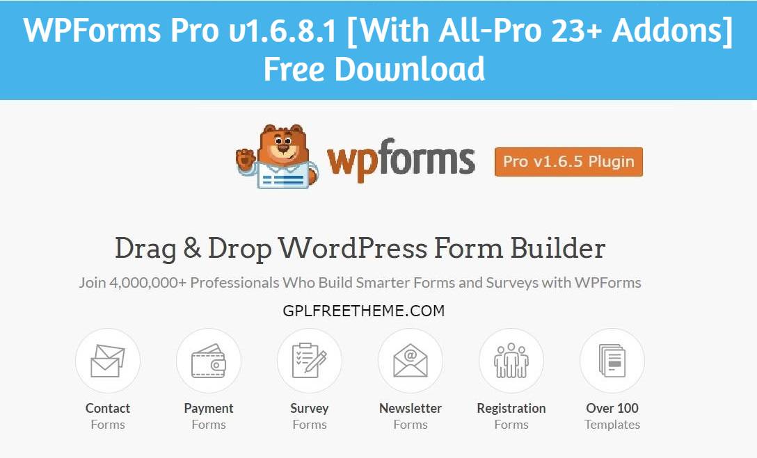 WPForms Pro 1.6.8.1 Free Download [With All-Pro 23+ Addons]